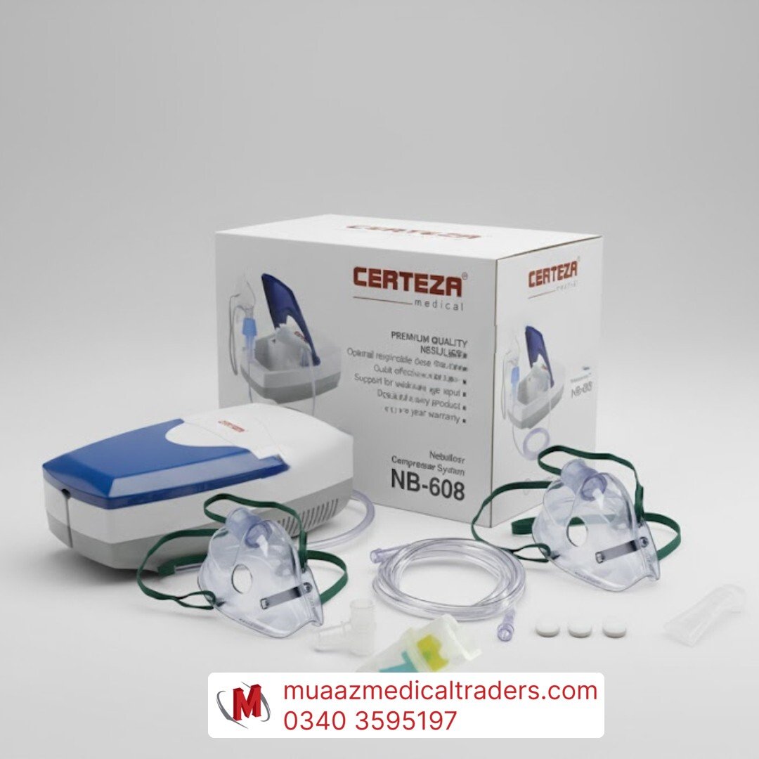 www.hamzasurgical.com - 1 Certeza NB-608 Nebulizer Machine for kids and adults - Image 1