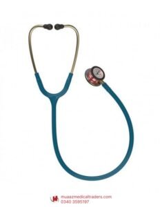 Original 3M Littmann Classic 3 Stethoscope – Caribbean Blue & Rainbow Stem - Image 4