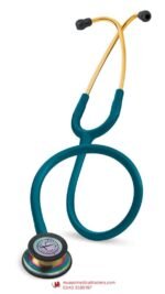 Original 3M Littmann Classic 3 Stethoscope – Caribbean Blue & Rainbow Stem - Image 6