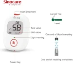 Sinocare Safe AQ Blood Glucometer with 10-Strips, 10 Lancets, 1 Pen & Pouch - Image 3