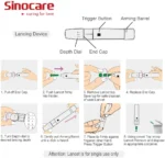 Sinocare Safe AQ Blood Glucometer with 10-Strips, 10 Lancets, 1 Pen & Pouch - Image 4