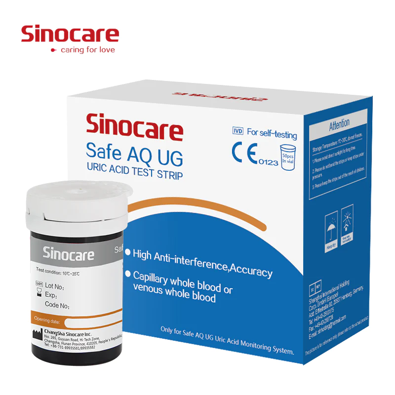 324_0_Safe-AQ-UG8-1 Sinocare Test Strips for UG Uric Acid Test Meter – 25 Test Strips - Image 1