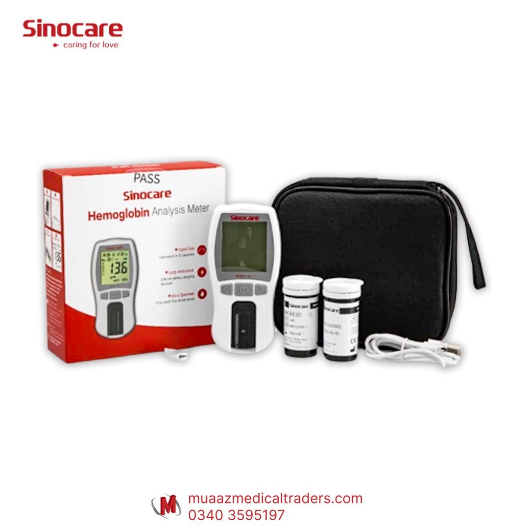 335_0_hb-meter-1 Sinocare Hemoglobin Test Meter with Rechargeable Battery & 50 Test Strips - Image 1