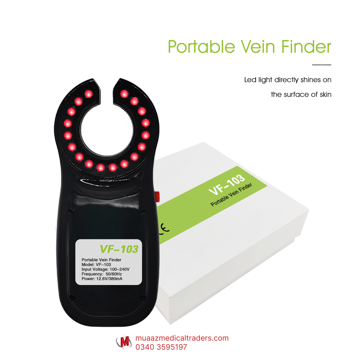690_0_Hd0d3daf5198a4620af7d7a70f3c593c21-1 Medex USA VF-103 Vein Finder - Image 1