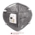 Original 3M 9542V Overhead Wearable Valved Carbon Respirator Face Mask