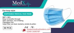 MedX Disposable Face Mask – Pack of 50 - Image 2