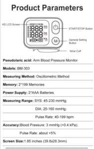 Certeza BM-303 Wrist Blood Pressure Monitor - Image 9